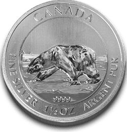 2013 Canada 1 1/2oz Silver POLAR BEAR